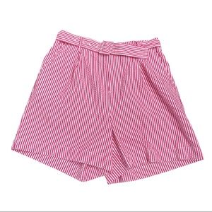 NWT, A New Day Belted Striped Shorts, Pink/white
